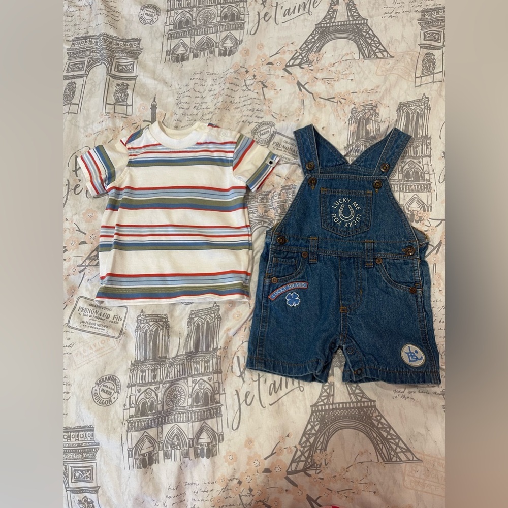 Lucky Brand Overall Outfit size 0-3 - Picture 3 of 7